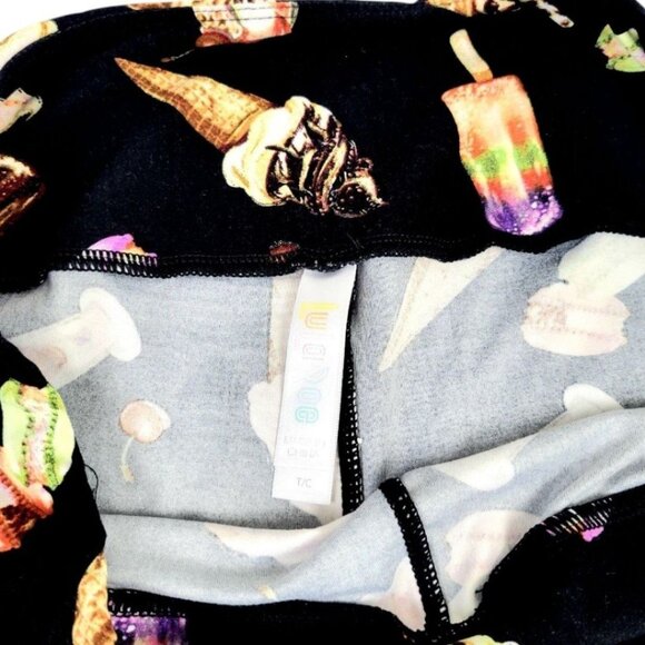 Vibrant LuLaRoe Ice Cream Print Leggings for Women - Tall & Curvy Perfect Fit - Picture 8 of 12